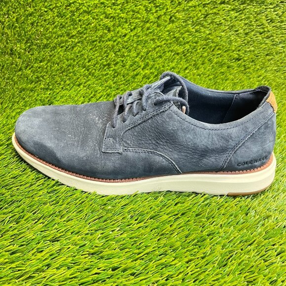 Cole Haan Grand Atlantic Mens Size 10 Navy Blue Classic Leather Oxford Shoes main image 10